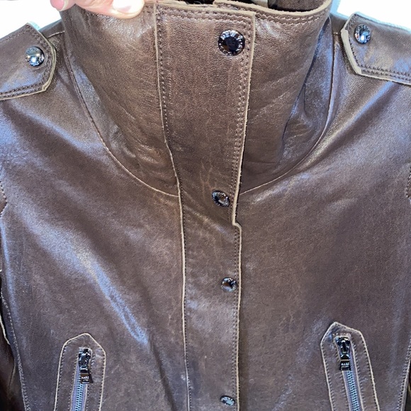 Andrew Marc New York CUIR Leather Moto Jacket - Picture 14 of 14
